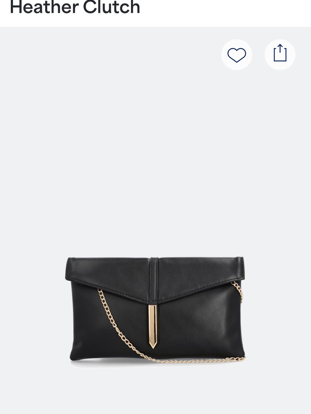 Urban Expressions Heather Clutch - Black with Gold Hardware